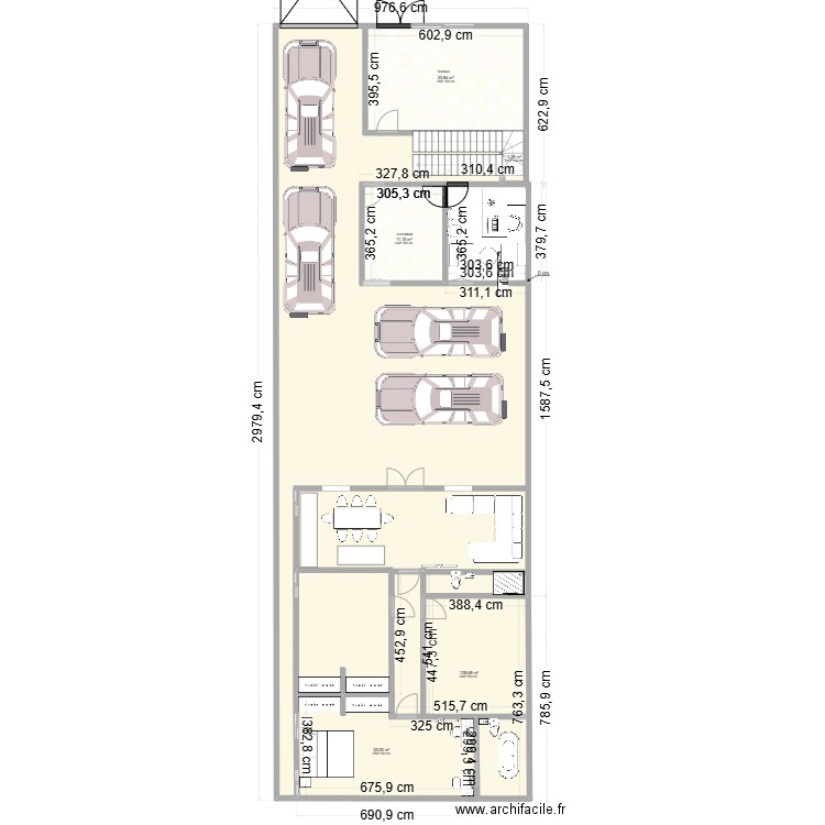 Projet TOGO. Plan de 11 pièces et 166 m2