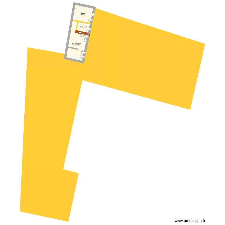 Maison N&eacute;hou projet 1. Plan de 3  et 79 m²