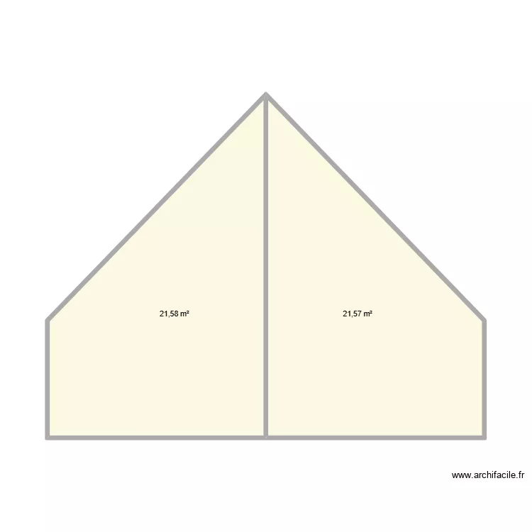 facade. Plan de 6  et 48 m²