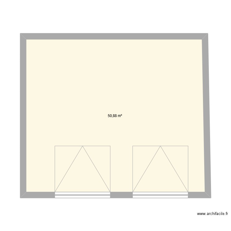 Plan. Plan de 1 pièce et 51 m2