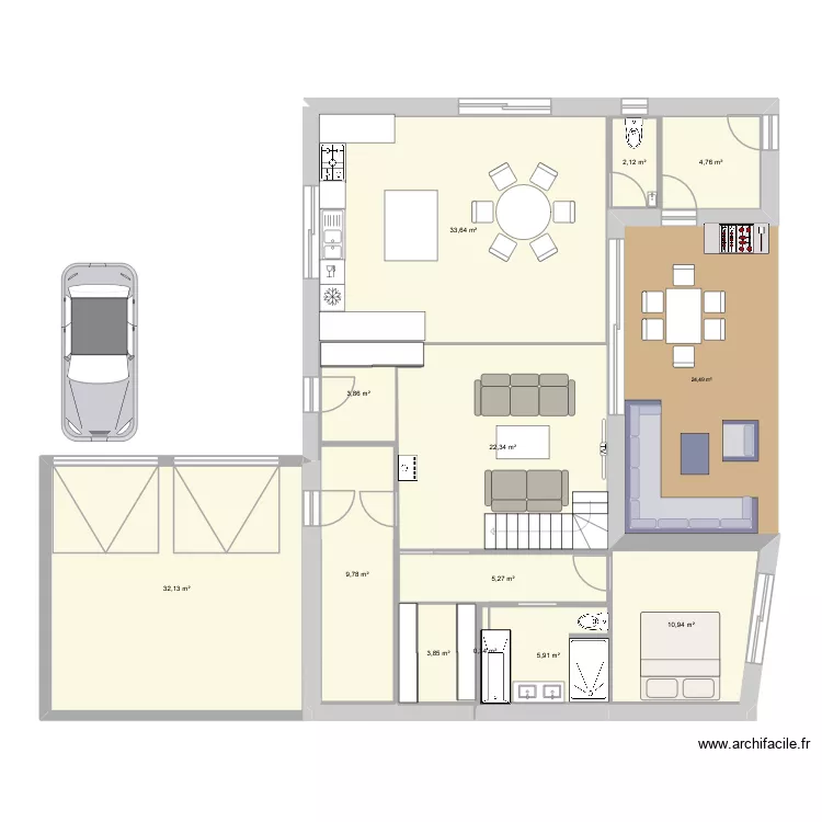 lena rdc. Plan de 12 Pièces et 135 m² lena rdc. Plan de 12 Pièces et 135 m²
