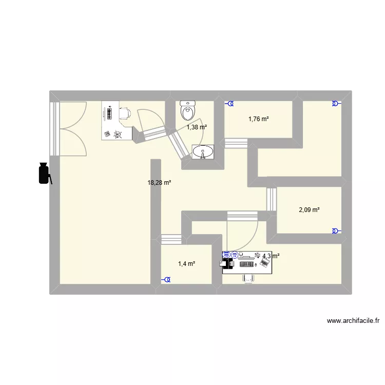 Yann. Plan de 6 et 29 m² Yann. Plan de 6 et 29 m²