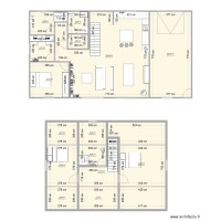 Maison 1 etage 82m2 acces local technique couloire