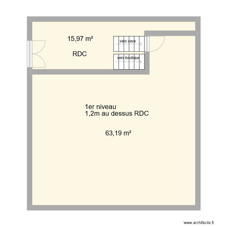 local commercial. Plan de 0 pièce et 0 m2