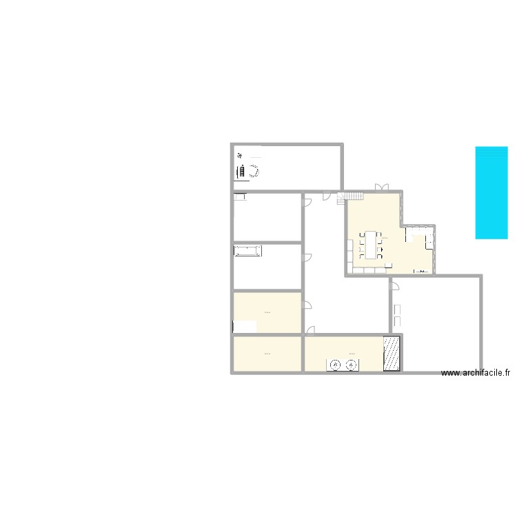 maison 1. Plan de 4 pièces et 171 m2