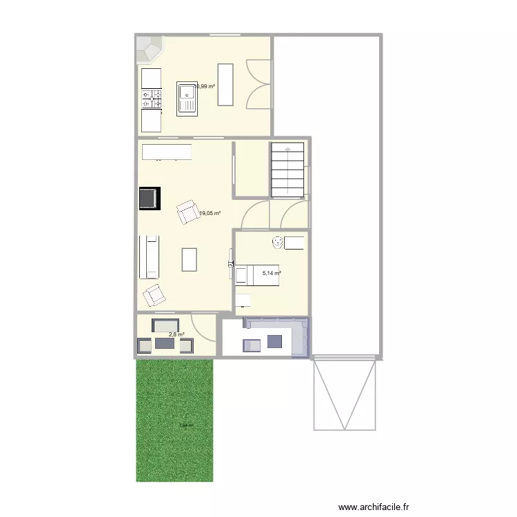 MAISON Portugal rez de chaussez. Plan de 4 et 38 m² MAISON Portugal rez de chaussez. Plan de 4 et 38 m²