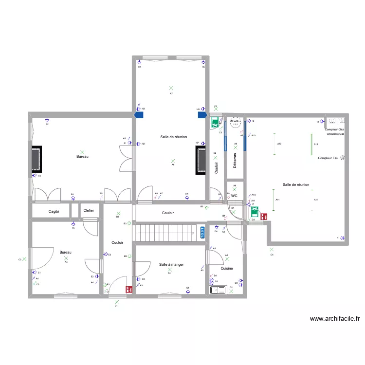 Cure 2 Electricit&eacute;. Plan de 