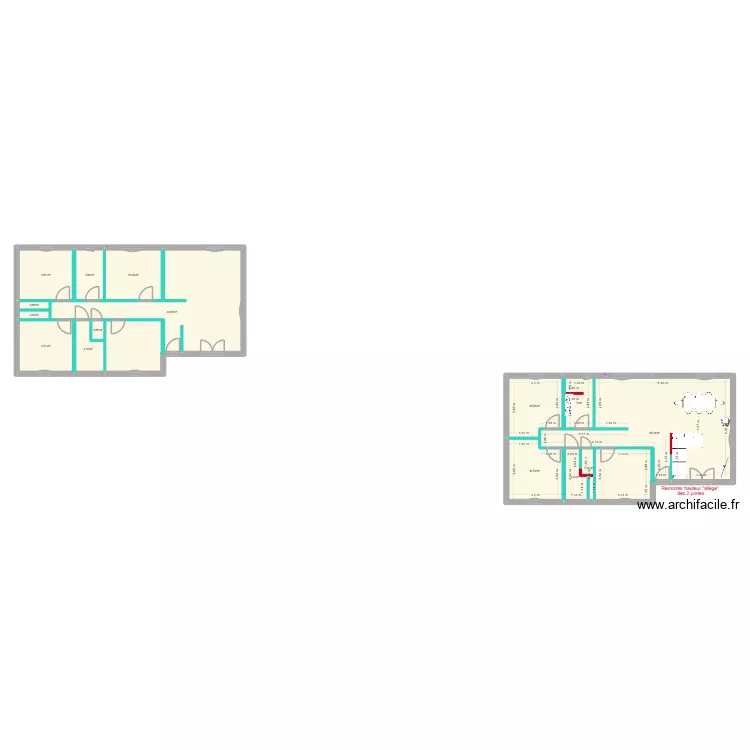 SABINE ET JULIEN. Plan de 