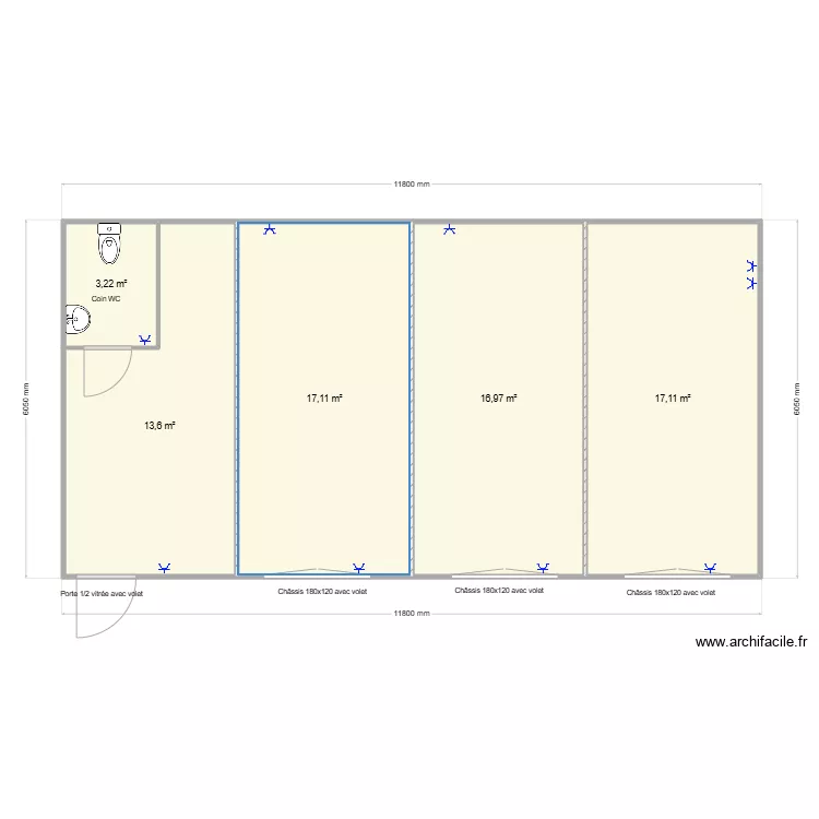 Plan pour Et pourquoi pas chez vous srl. Plan de 