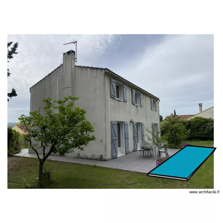 projet piscine. Plan de 