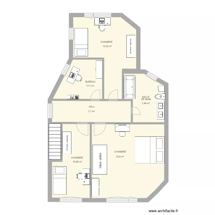 ETAGE HAMBURSIN. Plan de ETAGE HAMBURSIN. Plan de