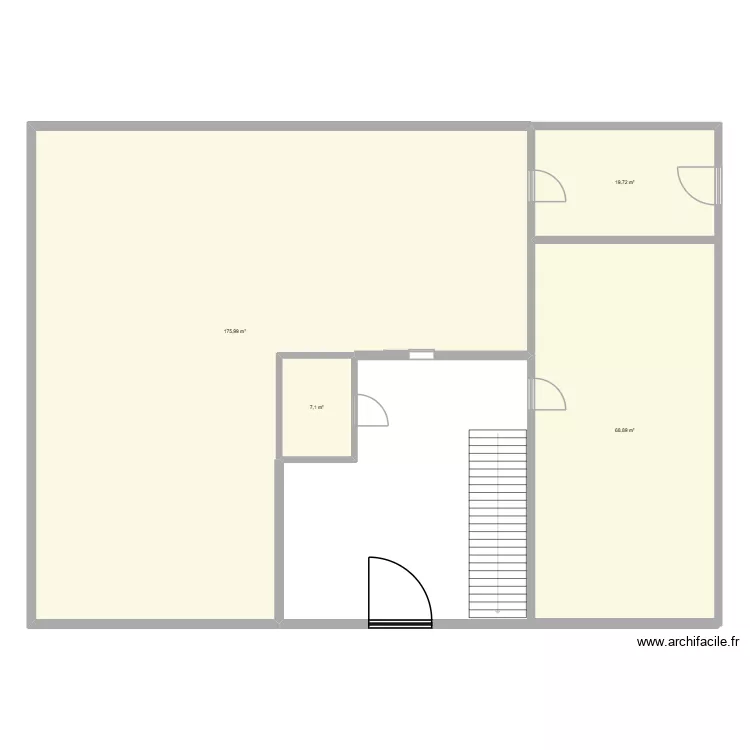 maison plan rdc. Plan de 4 pièces et 272 m²