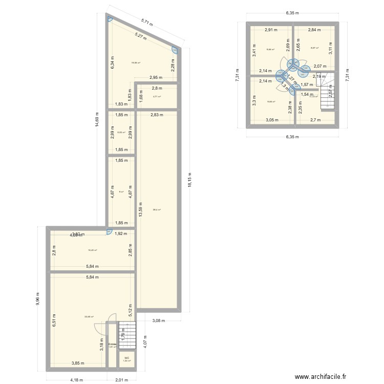 Maison Loon-Plage 2. Plan de 13 pièces et 169 m2