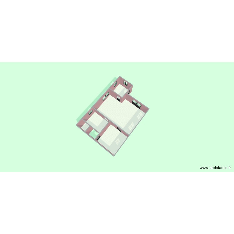 plan homonyme. Plan de 5 pièces et 82 m2