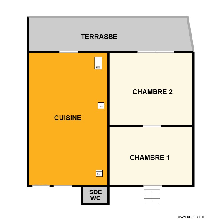 ROGER. Plan de 5 pièces et 95 m2