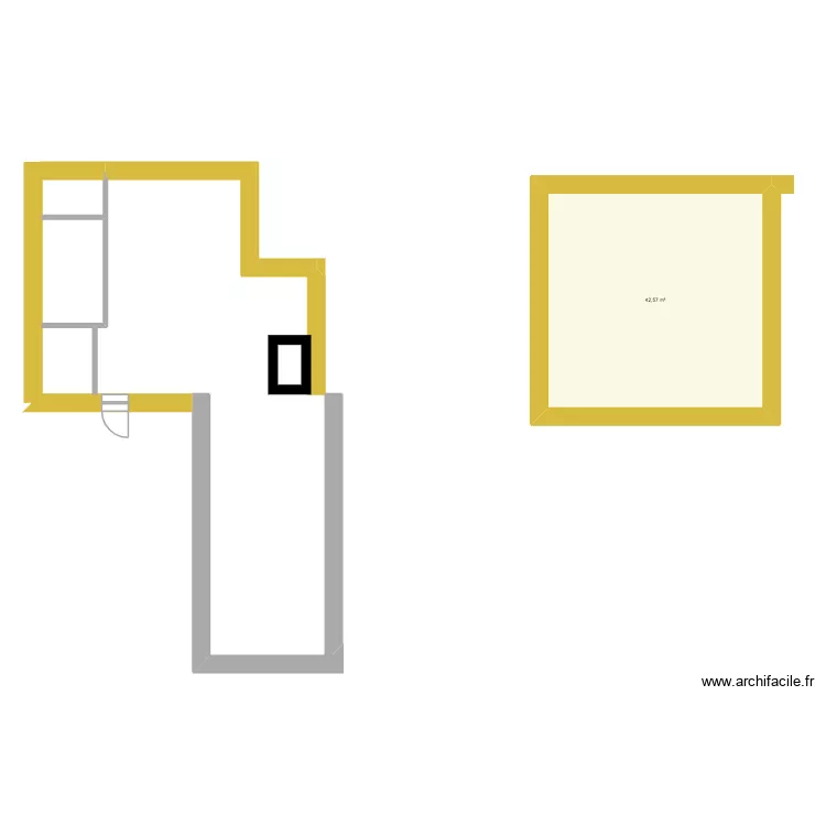 G HOFFRE num 2. Plan de 1 Pièce et 43 m²