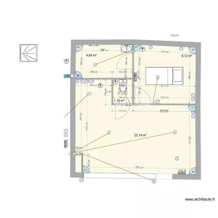 magasin 8 sans cuisine. Plan de 