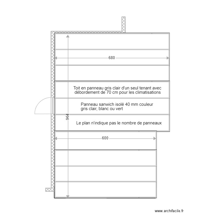 garage 55 m2 toiture. Plan de 0 pièce et 0 m2