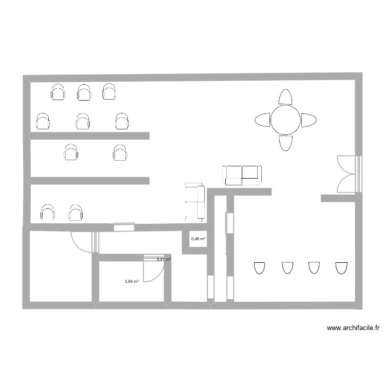 isaure coiff. Plan de 3  et 10 m²
