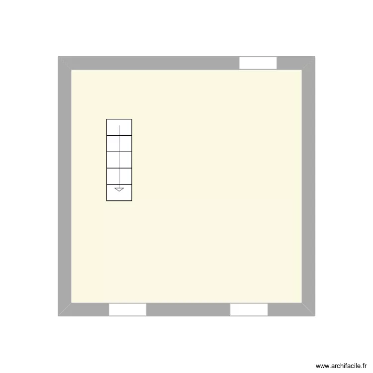 combles. Plan de 1  et 14 m²