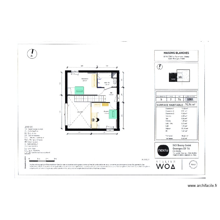 Etage. Plan de 0 pièce et 0 m2