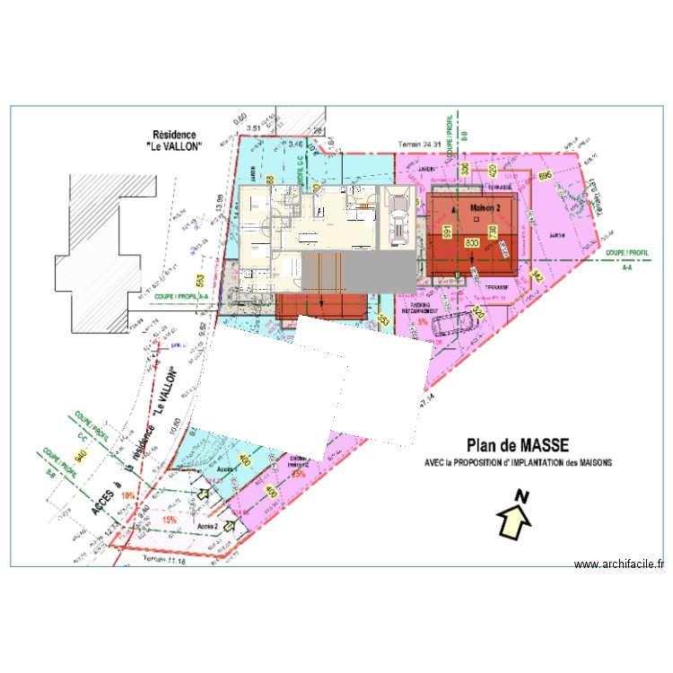 maison projet. Plan de 11 pièces et 169 m2