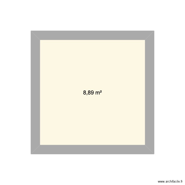 bivouac. Plan de 1 pièce et 9 m2