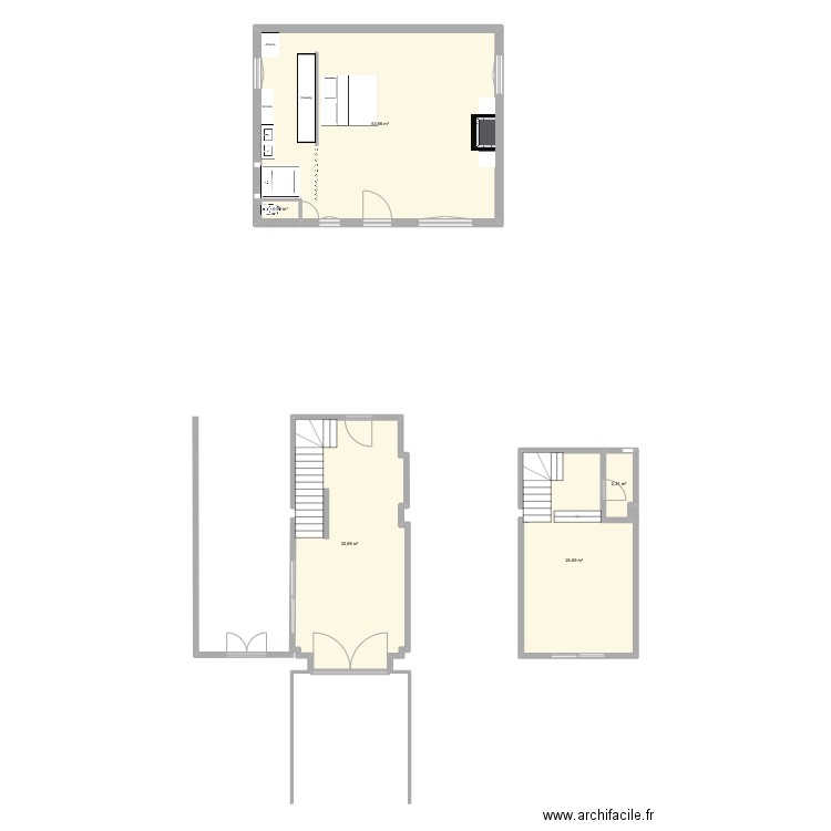 Maison simple étage. Plan de 0 pièce et 0 m2