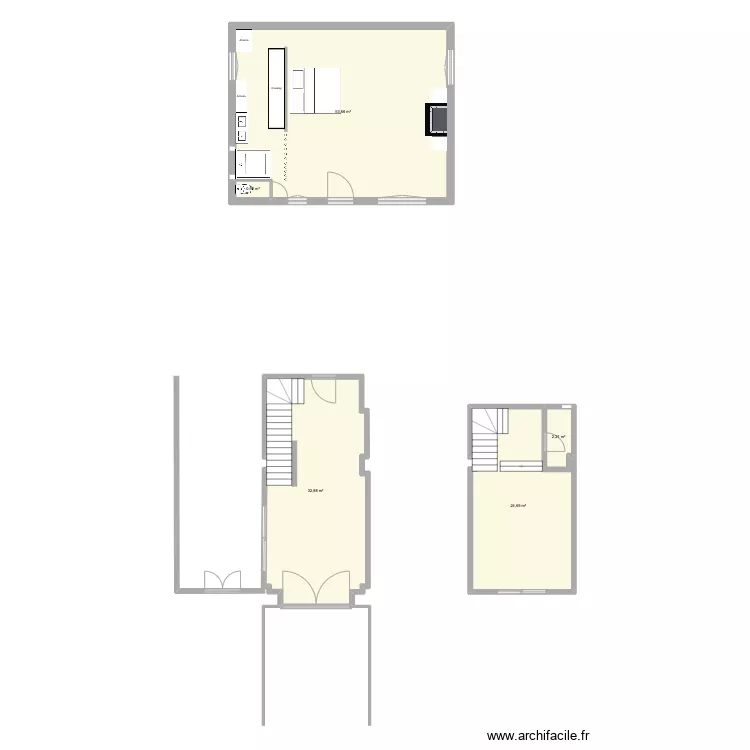 Maison simple étage. Plan de Maison simple étage. Plan de
