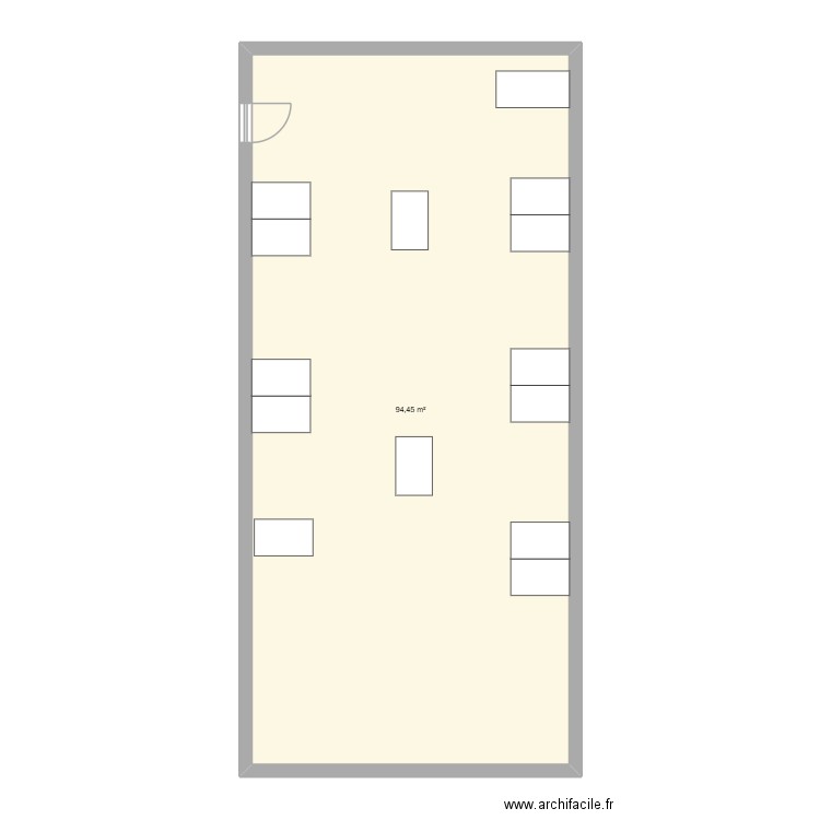 s114 yasmine/elissa. Plan de 1 pièce et 94 m2