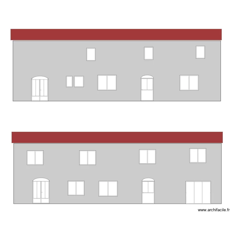 fa&ccedil;ade nord 2. Plan de 