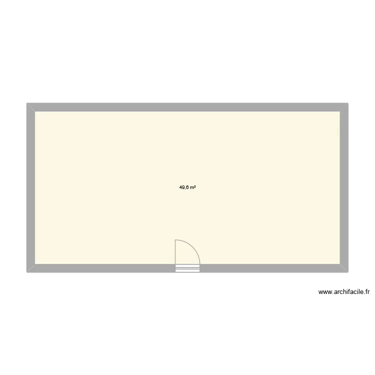 RDC St Julien. Plan de 1 pièce et 50 m²