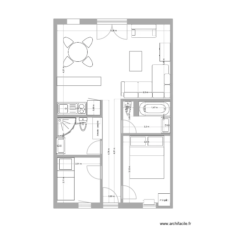 alpaga. Plan de 5 et 42 m² alpaga. Plan de 5 et 42 m²