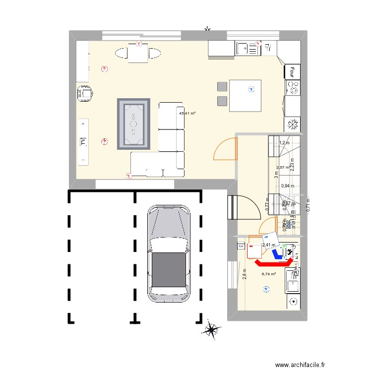 32B. Plan de 12 pièces et 115 m2