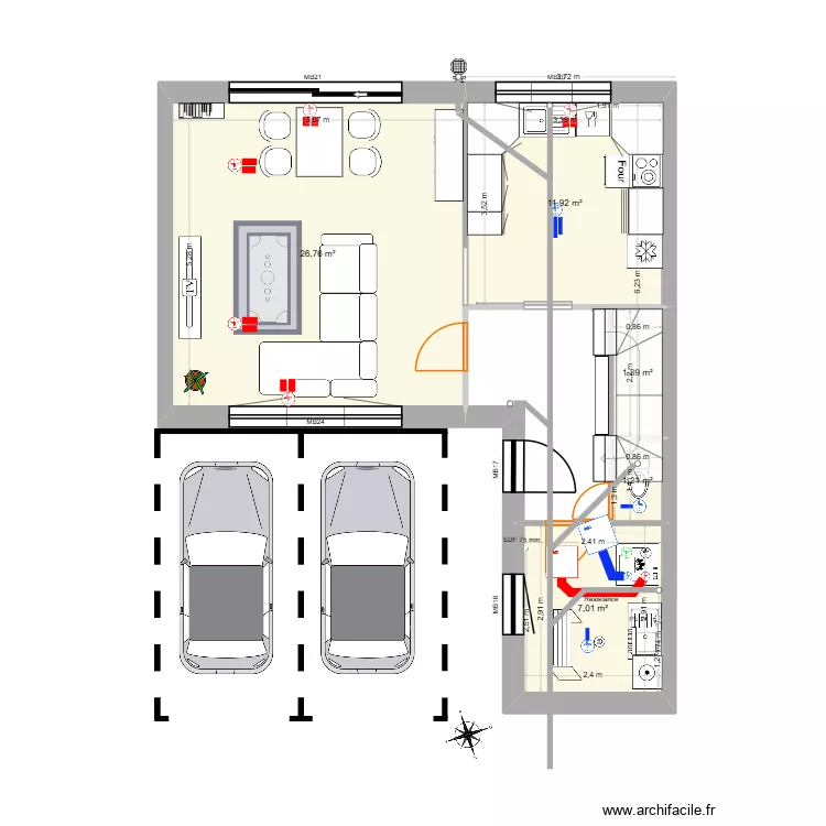 32B. Plan de 13  et 104 m²