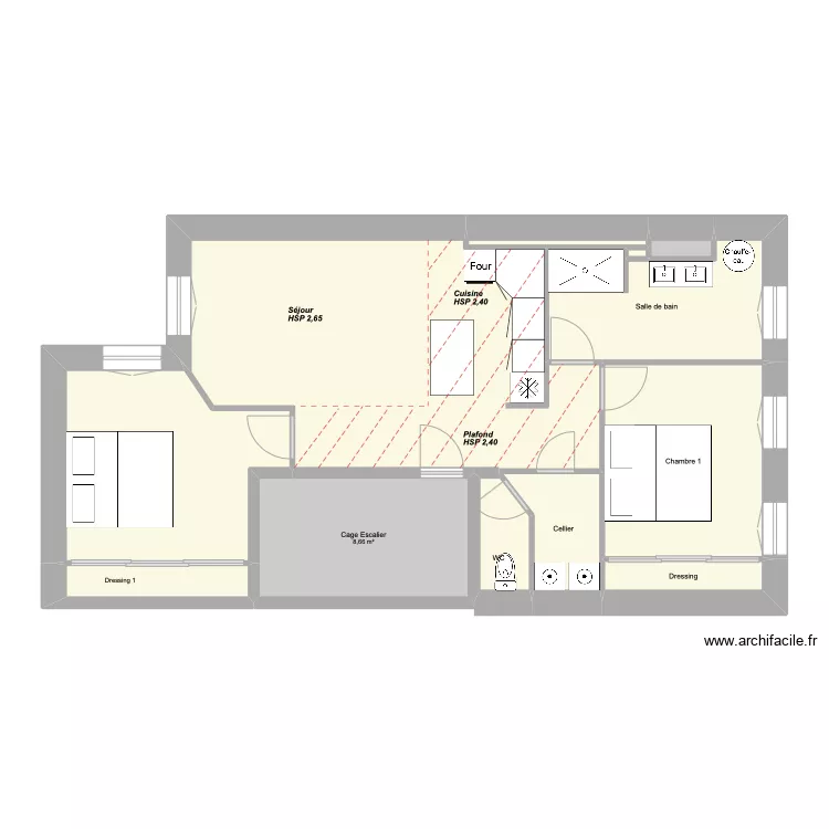 Jerome Auch Projet 2 eme &eacute;tage modification2 Faux plafonds. Plan de 