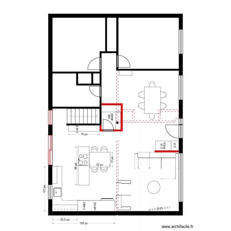 Begon 1. Plan de 7  et 96 m²