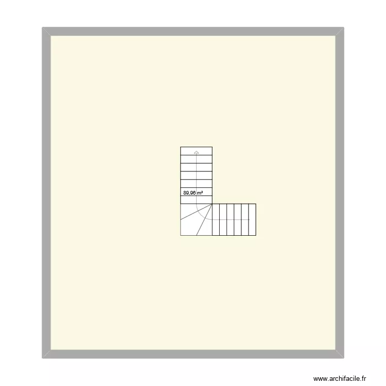 SCI 1er &eacute;tage. Plan de 1 Pièce et 90 m²