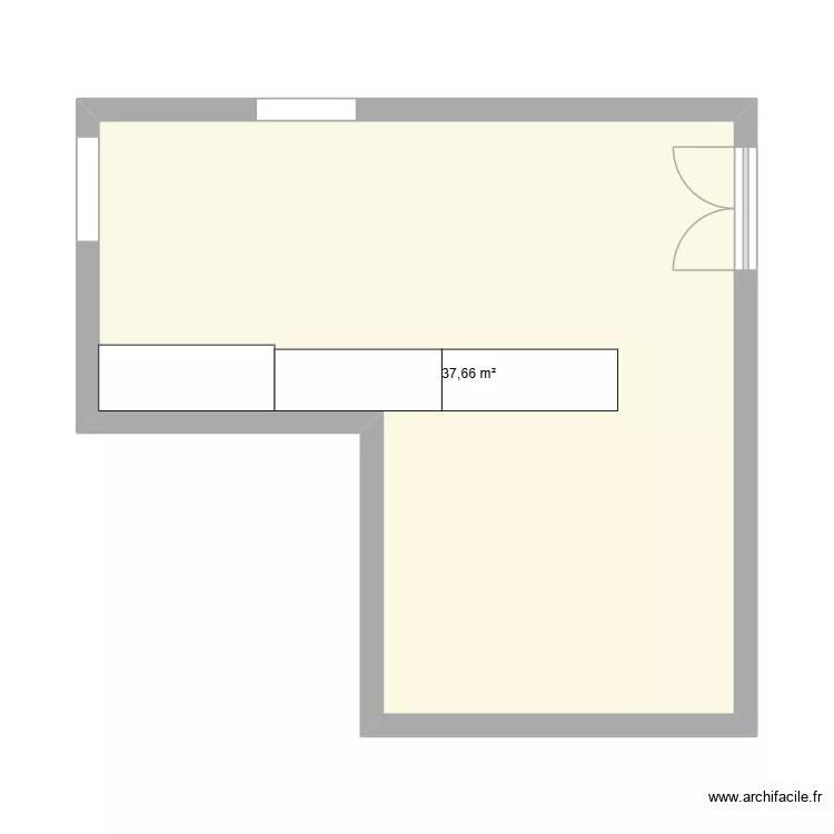 Cake lucie. Plan de 1  et 38 m²
