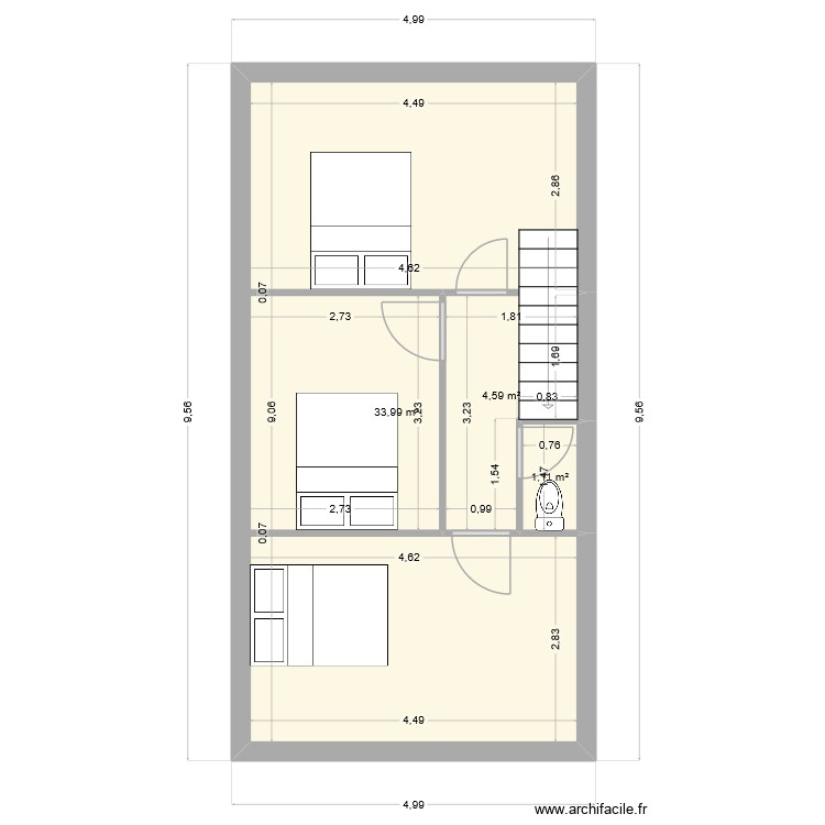 appartement t1. Plan de 0 pièce et 0 m2