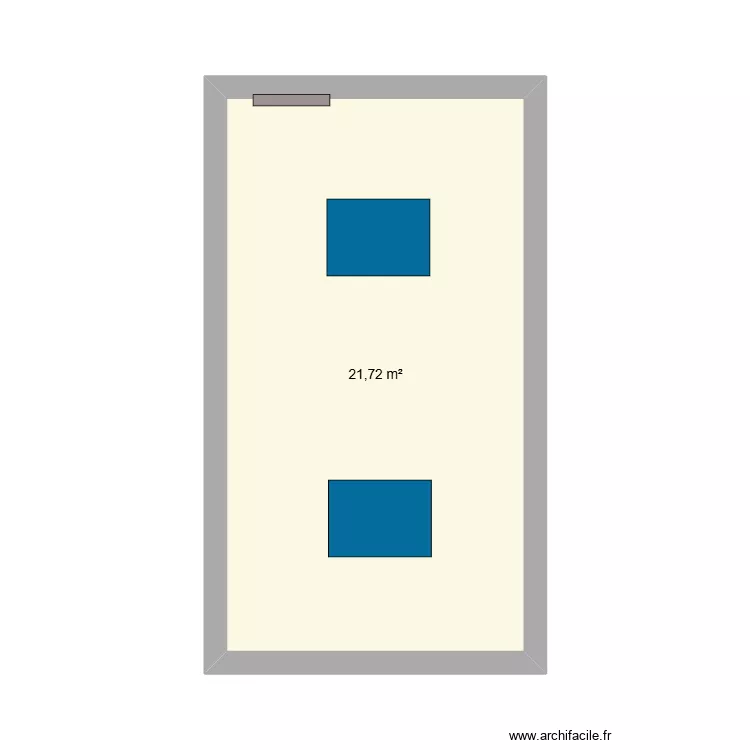 SII SALLE VISIO RDC. Plan de 1  et 22 m²