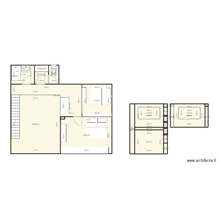 TOURS - HAUT - EN COURS. Plan de 28 pièces et 96 m2