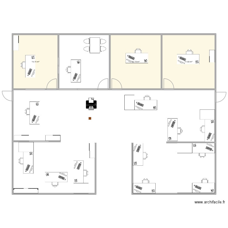 BUREAU BFT COMMERCE PRO ET COMMERCE. Plan de 3 pièces et 50 m2