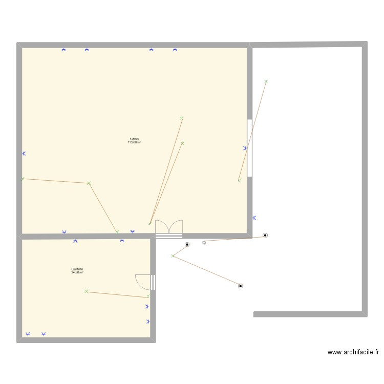 maison shema. Plan de 2 pièces et 148 m2
