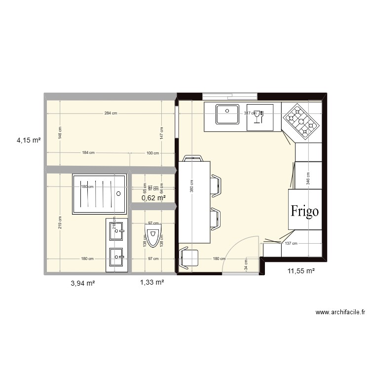 Cuisine. Plan de 0 pièce et 0 m2