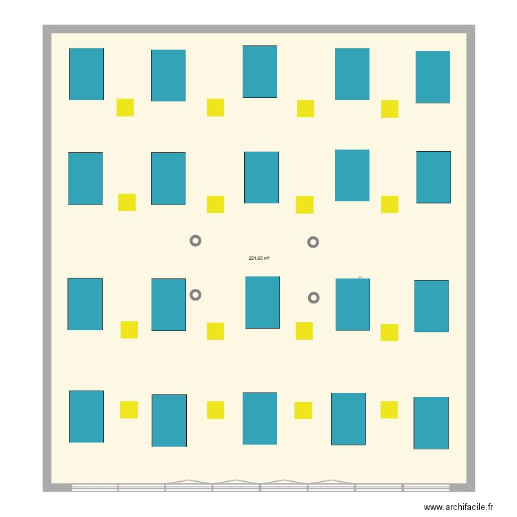 NDE - SALLE EVOLUTION. Plan de 1 pièce et 222 m2