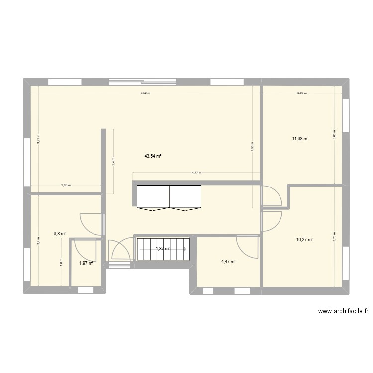 maison papa V2. Plan de 7 pièces et 81 m2