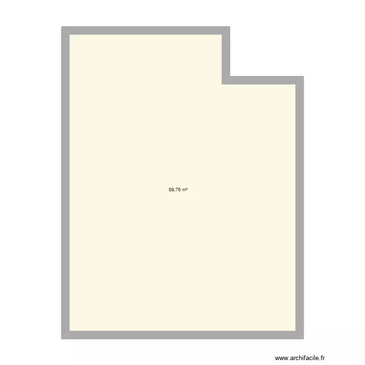 Plan. Plan de 1 Pièce et 70 m²