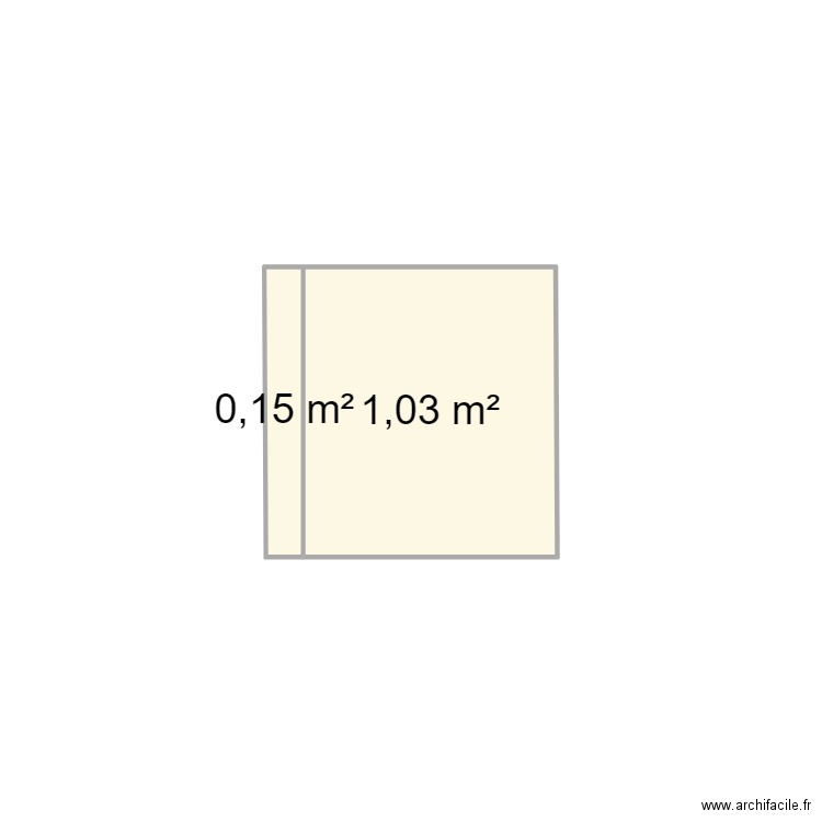 boutique . Plan de 2 pièces et 1 m2