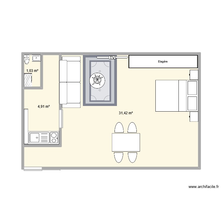 bureau droit. Plan de 0 pièce et 0 m2